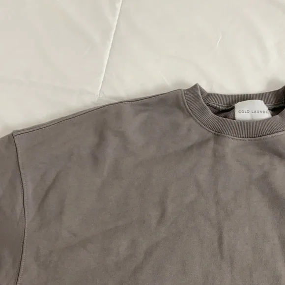 Cold Laundry Sweaters Cold Laundry Grey Crop Sweatshirt W Raw
